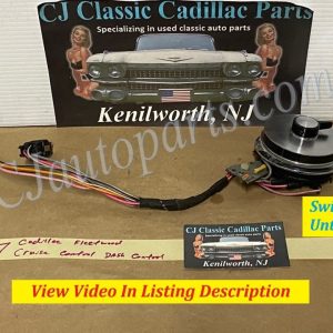 OEM 1967 Cadillac Fleetwood Deville Calais DASH CRUISE CONTROL SWITCH & THUMBWHEEL **UNTESTED** #1495113/#1490170